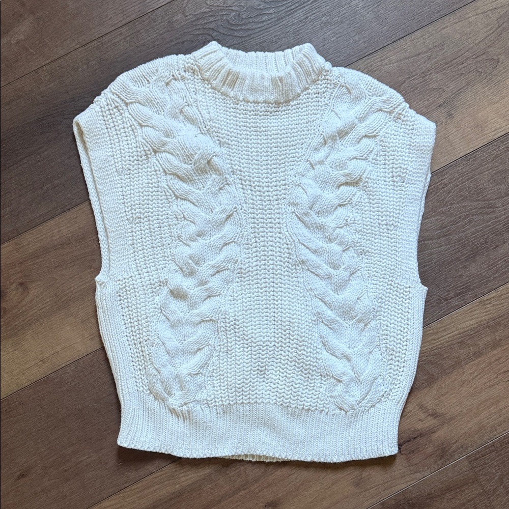 a new day Cream Cable Knit Turtleneck Sweater